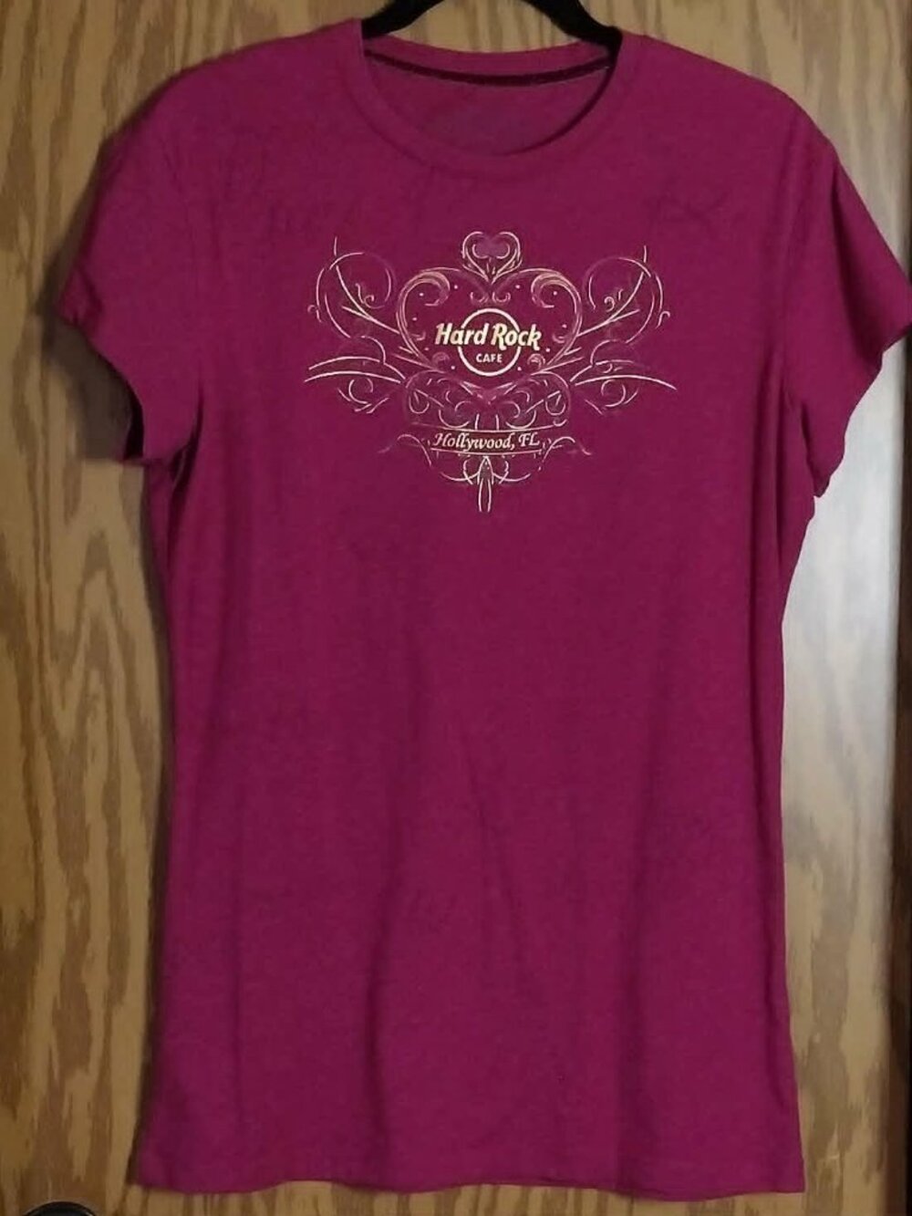 XL - Hard Rock Cafe Couture Short Sleeve Tee shirt - Heather Pink